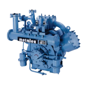 ISH400 Air Cooled Compressor, single-stage design, efficient industrial refrigeration without water cooling circuits.